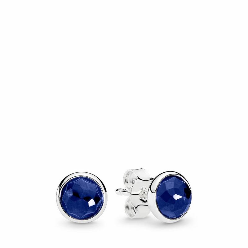 Pandora Australia September Droplets Stud Earrings - Sterling Silver | GQSYKL187